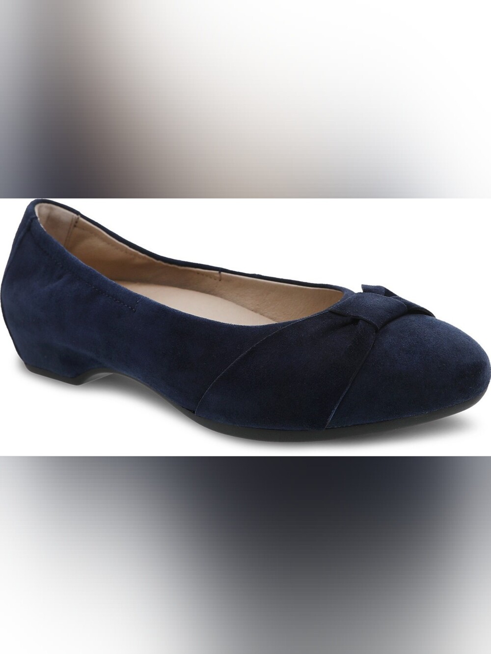 Dansko Lina Bow Ballet Flats in Navy Suede Size 39